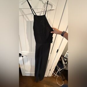 Halter lace top jumpsuit